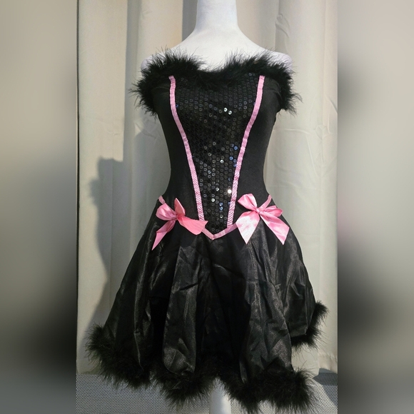 Leg Avenue Other - Leg Avenue Black and Pink Sequin Corset Dress Costume